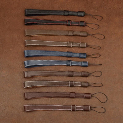 Correa de muñeca de mano de cuero genuino hecha a mano para cámara SLR apta para Leica Sony Fujifilm Foto 1 de 4