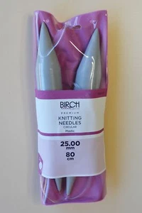 25mm x 80cm BIRCH CIRCULAR NEEDLE - Picture 1 of 1