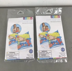 Swim Safety Floats New 2 Pair Intex Inflatable Arm Bands Mermaid Child 3-6 Yrs - Picture 1 of 6