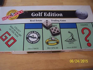 Monopoly Golf Edition 1996 Hasbro primera edición autorizada fichas de golf - Imagen 1 de 8