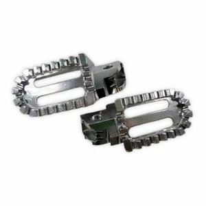 Aluminum Oversized Foot Pegs Silver For Larger Rider Honda CRF 50 CRF50 Pit Bike - Picture 1 of 3