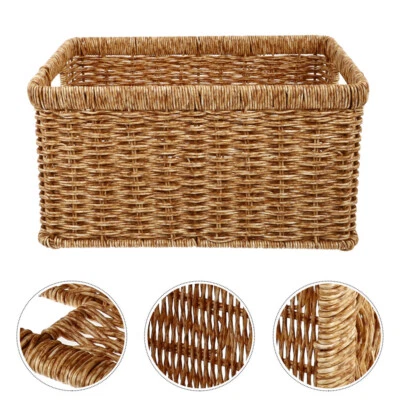 Aufbewahrungskorb Aus Rattan Eingangsbereich Korb Spielzeugkorb Für Kinder - Bild 1 von 4