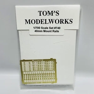 Vintage Tom's Modelworks 1:700 40mm Mount Rails Set for Model Ship Building #740 - Picture 1 of 2