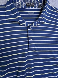 Men's Byron Nelson Shirt XL Blue White Stripe Polo Golf Dri Way Embroidery - Picture 1 of 17