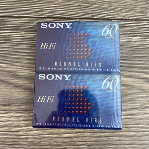 NEW Sony Set Of 2 Hi Fi 60 Minutes Blank Audio Cassette Tapes C-60HFB - Picture 1 of 2