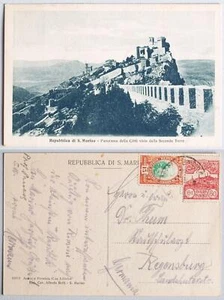 SAN MARINO Italia 1935 bonita foto franqueada postal PPC a Ratisbona ALEMANIA - Imagen 1 de 3
