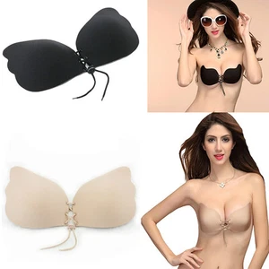 1 O 2 REGGISENO SENZA SPALLINE SUPER PUSH UP LOVE E BRA INVISIBILE SCHIENA NUDA - Foto 1 di 6