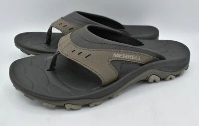 Merrell Mens Size 9 Huntington Sport Boulder Flip Flop Thong Sandals Shoes - Image 1 of 4