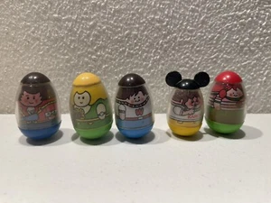 Vintage 1973 Hasbro Weeble Wobble Blonde Flower Girl Toy With 4 Others - Picture 1 of 2