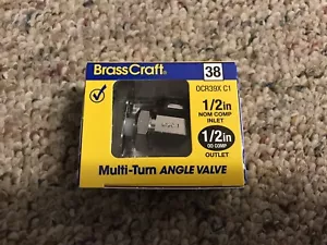 New Brasscraft Compression Angle Valve 1/2” NOM Comp In / Out OCR39X C1 faucet - Picture 1 of 3