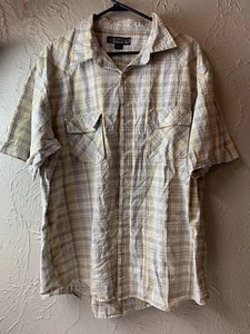 CAMICIA BULLHEAD UOMO CASUAL MANICA CORTA taglia XL giallo grigio - Foto 1 di 3