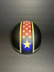 AFX FX-200S Patriotic American Flag Black Matte DOT Motorcycle Half Helmet Large - Bild 1 von 12