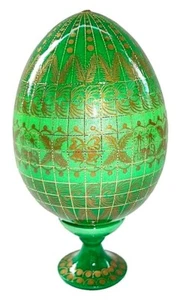 Oeuf bois decore fils Or - Les cloches de Noël Oeuf Collection Russe Cadeau NOEL - Imagen 1 de 2