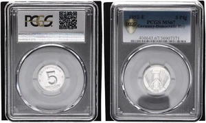DDR 5 Pfennig 1952-E PCGS MS67 Stempelglanz 113640 - Bild 1 von 1
