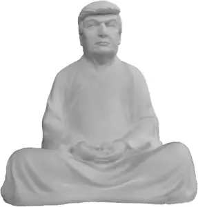 Trump Buddha Statue - Lustige Harz Meditation Dekor für Zuhause & Büro - Bild 1 von 12