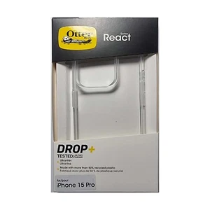 OtterBox React Clear Case For iPhone 15 Pro Ultra Thin Soft Grip New 77-92756 - Picture 1 of 1