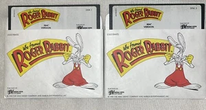 1988 Apple II Disney & Amblin Ent. Who Framed Roger Rabbit Disc 1 & 2 5.25” - Afbeelding 1 van 9