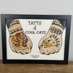 Tattoo Design Art Graffiti Wall Framed Decor Tiger Eagle Hands by Mikey Black - Picture 1 of 8