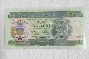 Scarce Rare 2011 Central Bank of Solomon Islands 2 Dollars Commemorative Issue - Picture 1 of 2