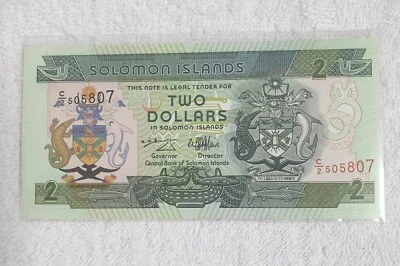 Scarce Rare 2011 Central Bank of Solomon Islands 2 Dollars Commemorative Issue  - Image 1 of 2