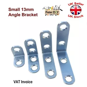 Angle Bracket L 90 Corner Brace 20/30/40/50mm Mending Galvanised Plates 13mm - Picture 1 of 1