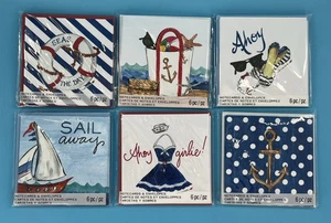 Posten/Pakete glitzernde Timree Marke Notizkarten quadratisch Meer/Marine/Segeln Motiv NEU - Bild 1 von 8