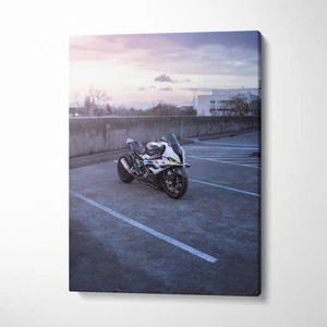 BMW Inspired S1000RR High Resolution Museum Quality Vertical Canvas Print #033 - Picture 1 of 14