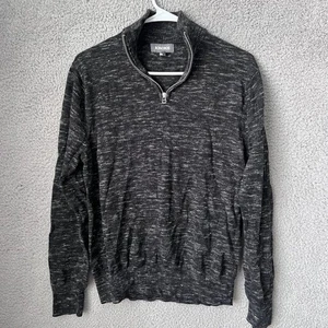Bonobos Pullover Herren Medium Schwarz Slim Fit Quarter Zip Pulli Baumwolle Kaschmir - Bild 1 von 12