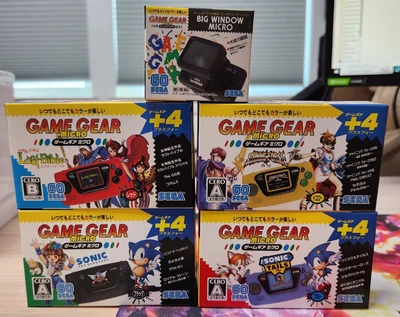 Game Gear Micro Sega 4color Black Blue Red Yellow Big Window set Limited JAPAN - Image 1 of 4