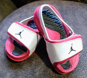 Jordan Hyro 2 Sandals Toddler Size 6C 487574-122 White, Red, Black Slip On EUC ! - Picture 1 of 11