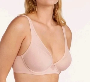 ThirdLove 24/7 Pima Cotton Plunge Bra in Nude Size 30G EUC Retails For $72 - Picture 1 of 13