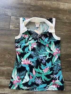 Tommy Bahama Shirt Womens XS Golf Tennis Pickleball Sleeveless UPF 50 New $118 - Image 1 of 4
