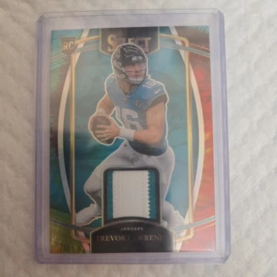 TREVOR LAWRENCE 2021 SELECT ROOKIE PATCH TIE DYE PRIZM JAGUARS RC /25  - Image 1 of 4