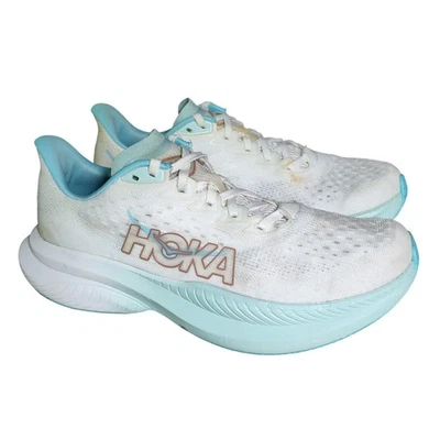 Hoka One One Mach 6 Shoes Women's Size 9B White Running Athletic Sneakers  - Image 1 of 4