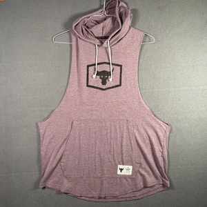 Under Armour Project Rock Iron Paradise Hoodie Tank Top XL Blood Sweat Respect G - Picture 1 of 12