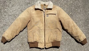 Carhartt Wildwood Jacke Sherpa gefüttert Damen M 100815-211 hellbraun Canvas DISTRESSED - Bild 1 von 23