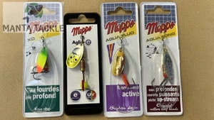 NUOVO 4 x Mepps Spinner esche persico luccio Aglia e trota marrone lunga tigre Xd - Foto 1 di 1