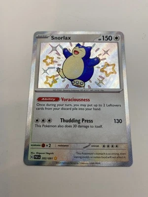 Pokemon Snorlax 202/091 Paldean Fates Shiny Holo Rare -2 - Image 1 of 2