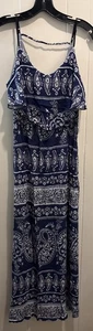 r2d Apparel Floral Ruffle Sleeveless Sundress Maxi Dress Sz. Medium - Picture 1 of 4