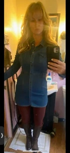 Free People Damen blau Denim Minikleid Gr. Small Baumwoll-Stretch-Mischung - Bild 1 von 5