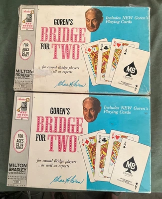LOT OF 2 GOREN’S BRIDGE FOR TWO (1964) MILTON BRADLEY No. 4401 (1 COMPLETE) - Image 1 of 4