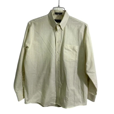 Camisa Arrow Company Para Hombre 17 34/35 Manga Larga Crema Sin Arrugas Oxford Foto 1 de 4