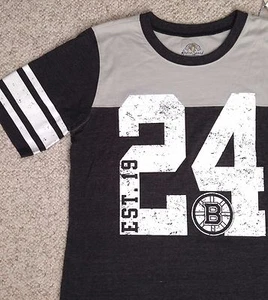 JUNIOR GR XL Damen BOSTON BRUINS T-SHIRT anthrazit-grau 1924 24 gestreifte Ärmel - Bild 1 von 9