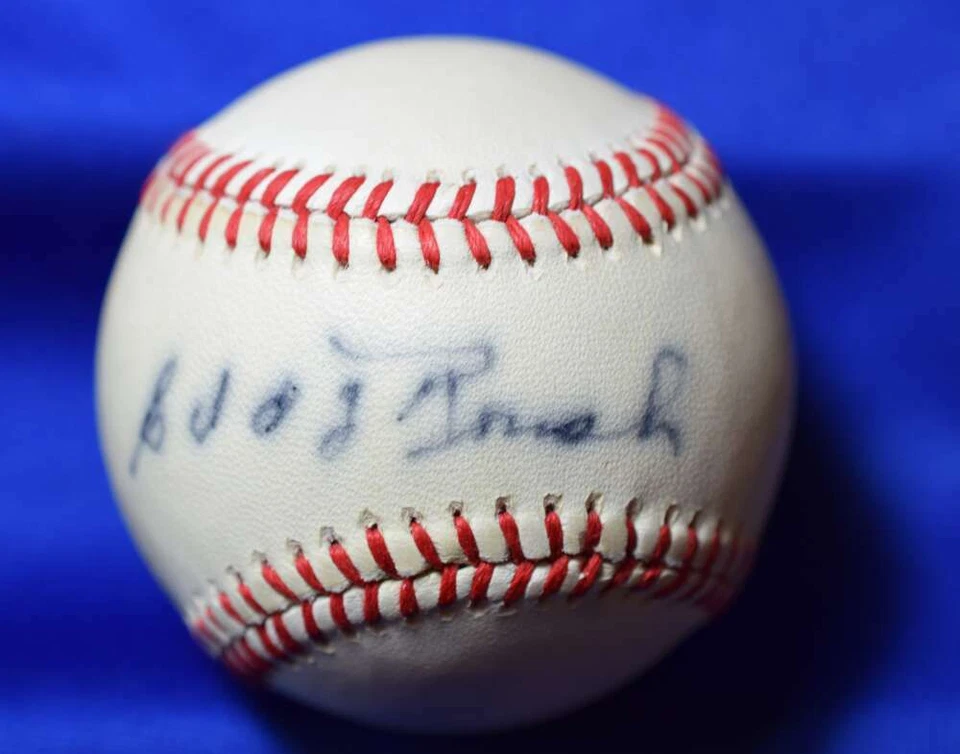 Edd Roush JSA Coa autograph American League OAL Hand Signed Baseball - Image 1 of 2