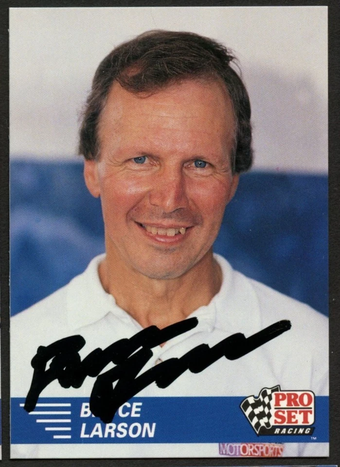 Bruce Larson #19 signed autograph auto 1991 Pro Set  NHRA Trading Card - Image 1 of 1