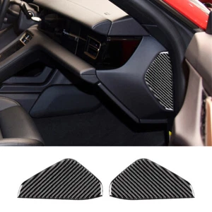 2×Carbon Fiber Door Anti-Collision Buffer Pad Cover For Porsche Taycan 2019-2022 - Picture 1 of 10