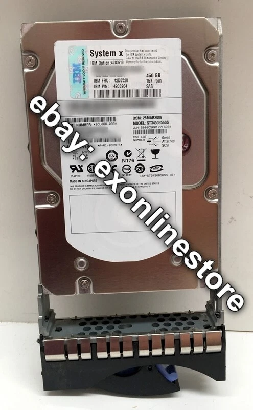 42D0519 - 450GB 15K SAS Hot-Swap Hard Drive (FRU: 42D0520) Lenovo Used - Image 1 of 1
