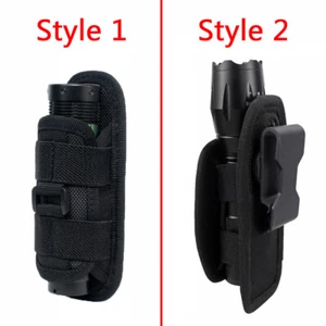 Funda Linterna Táctica Molle Bolsa 360 Grados Giratoria Antorcha Cinturón Soporte - Imagen 1 de 15
