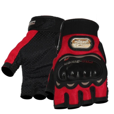 Motorcycle Gloves Fingerless Half Finger Anti-slip Motor Gloves for Men Women - Image 1 of 4