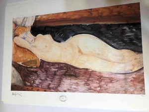 Amedeo Modigliani off set lithograph cm 50x70 Archives Paris - signature on - Picture 1 of 9